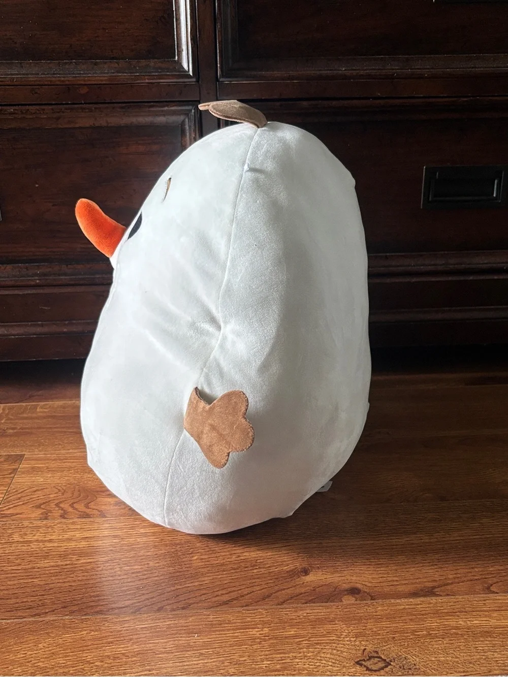 Squishmallows Snowman Pillow - White with Orange Nose